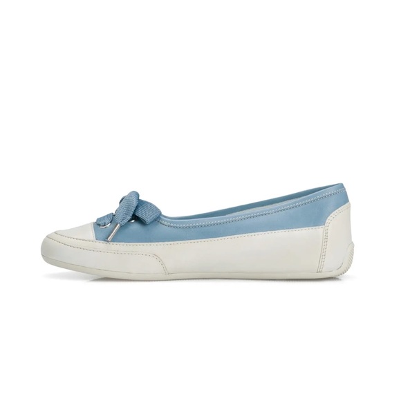 NWOT Candice Cooper Candy Bow Buffed Leather Ballet Flats in Light Blue 37.5 - Picture 3 of 13